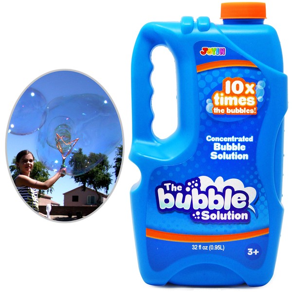 Joyin Toy Bubble Solution Refill (up to 2.5 Gallon) BIG Bubble Solution 32 Ounce CONCENTRATED Solution for Bubble Machine, Easter