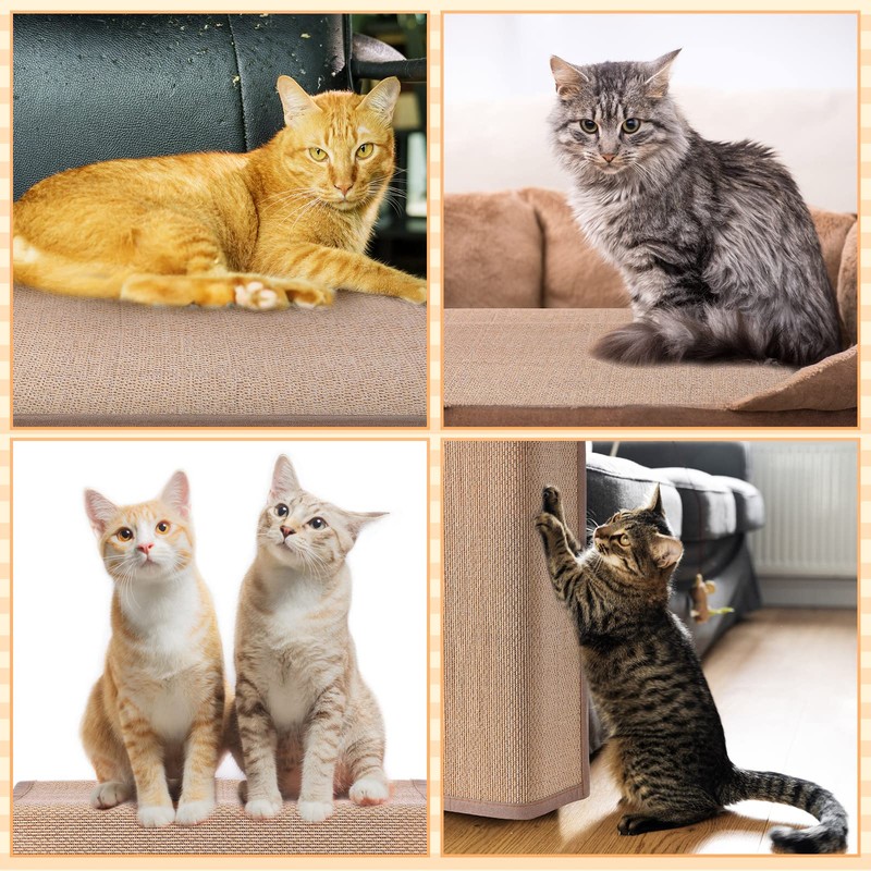Newwiee 2 Pcs Cat Scratch Furniture Protector Mat Sofa Couch