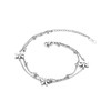Flongo Anklet Friendship Bracelet Friendship Bracelets for 2 Stainless Steel