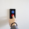 Arcade Light Switch Plate Cover, Single Switch (Black/Red/Blue), 1-Gang Standard