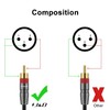 J&D Dual RCA to XLR Cable, Unbalanced 2 RCA to