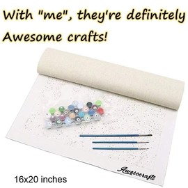 Awesocrafts Paint by Numbers Kits, Underwater World Carp, Fishermen Fishing Number Painting for Adults and Kids 16x20 inch (Carp, No Frame)