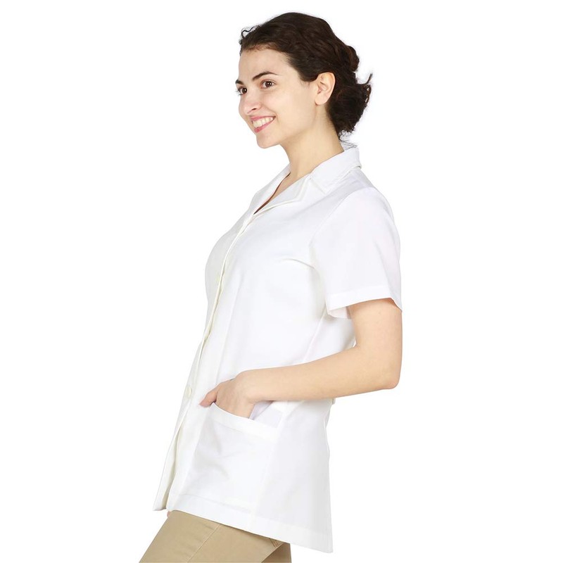 Tess Women's Salon Smock – Bleach-Proof Stylist Jacket, Lightweight Button-Down
