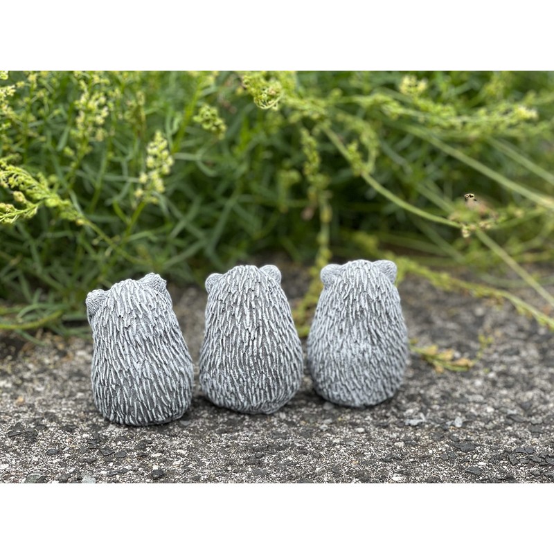 Stone and Style Stone Figurine Set of 3 Hedgehogs See