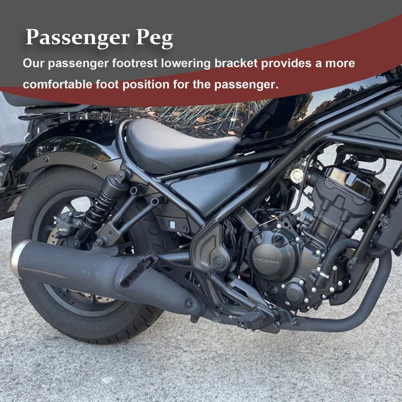 Passenger Peg Lowering Brackets Fit for 2023-2024 REBEL CMX300 /