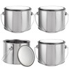AKOLAFE 4 Pack 2 Quart Paint Cans with Lids &