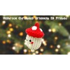 Unbranded Mushroom Christmas Ornament 3D Printed