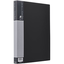 ナカバヤシ クリアブック クリアファイルE A4 40ポケット ブラック CBE-1033D