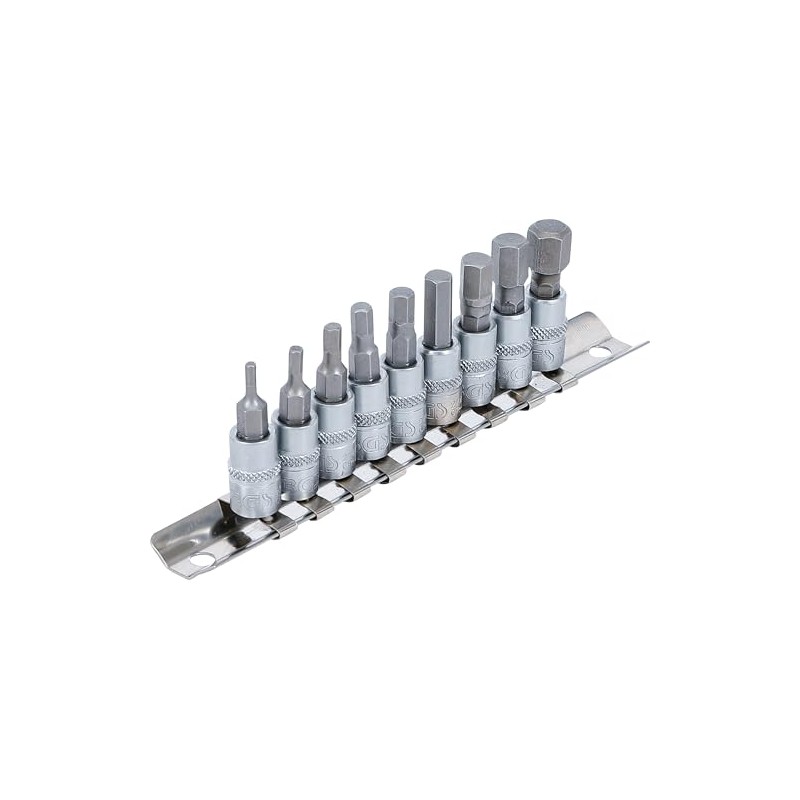 BGS 2166 Bit Insert Set, 6.3 mm (1/4"), Hex Socket,