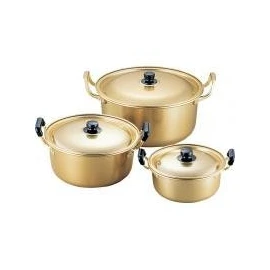 Akao Aluminum AZT04024 Utility Pot, 9.4 inches (24 cm), Aluminum (Alumite Citrate), Japan