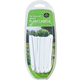 W0860 Garland 10cm (4") Plant Labels (50) (White)