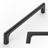 Amerdeco 10 Pack Matte Black Cabinet Pulls 5 Inch(128MM) Hole