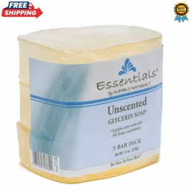 Clearly Natural Glycerine Bar Soap, Unscented, 3 Count, 4 Oz Each (876872362)