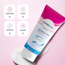 Hair Removal Cream, Hair Removal Cream, Women Hair Removal Cream, Intimate Area, Hair Removal Cream for Body, Hair Removal Set for Men Women, for In Just 6-8 Minutes, 60 g