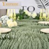 Pack of 2 Cheesecloth Table Runner, Sage Green, 90 x