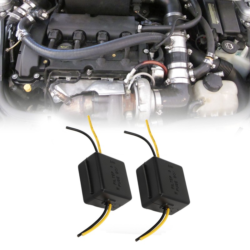 2Pcs Car Power Filter 12V Interference Proof Noises Reduction Reliable