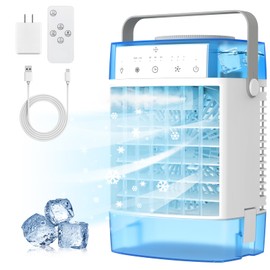 Portable Air Conditioners, 3-in-1 Portable AC Unit, Personal Mini Air Conditioner With 1000ml Water Tank, 2/4/6H Timer, USB Charging Small Cooling Fan (Include 5V 2A Adapter) For Indoor Office Bedroom