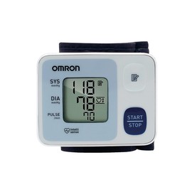 OMRON HEM-6124 – Baumanómetro Digital de Muñeca Portátil con Sensor de Posición, Inflado Personalizado y Detección de Latidos Irregulares