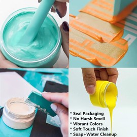 JAJADO Chalk Paste Fabric Screen Printing Ink, Chalk Paste Paint Stencils Paste Ink Self Adhesive Silk Screen Transfer Paint for Wood, T-Shirt, Cup, Chalkboard DIY Home Decor