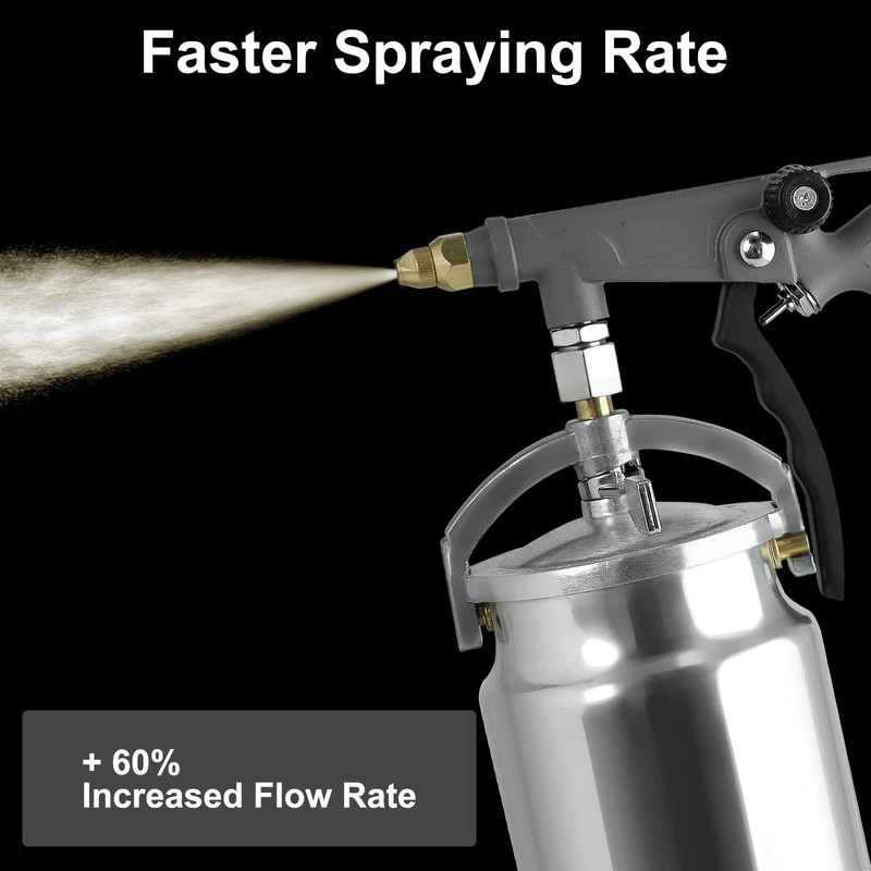 Undercoating Spray Gun with 1000ml Suction Feed Cup,Straight & 360°