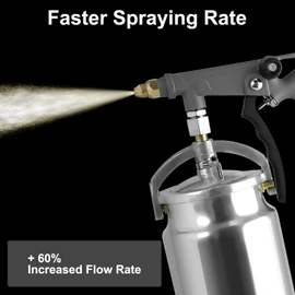 Undercoating Spray Gun with 1000ml Suction Feed Cup,Straight & 360° Spray Hose,No Area is Left Untouched, for Truck Bed Liner Coating, Rubberized Undercoat, Rust Proofing