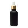 Meliars Gotero 30 Ml Frasco Negro Frost Con Bulbo Dorado