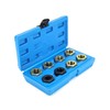 QWORK Axle Spindle Rethreading Tool Set, 8 Die Sizes, Compatible