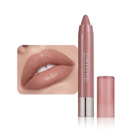 Nuetral Nude Crema hidratante lápiz labial para mujeres, color natural nude lápiz labial que se aplica suavemente, delineador de labios retráctil hidr
