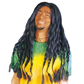 NET TOYS Black Rasta Wig Dreadlocks Rasta Wig Black Dreads Carnival