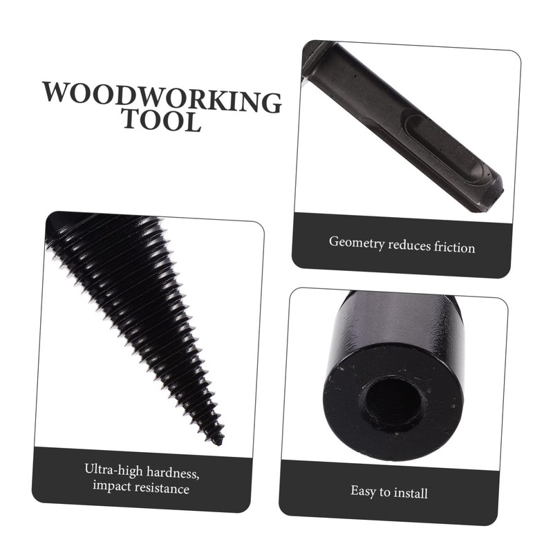 Mipcase 1 Set Firewood Drill Bit Wood Splitter Tool Set