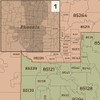 Arizona ZIP Code Map with Counties - Standard - 36"