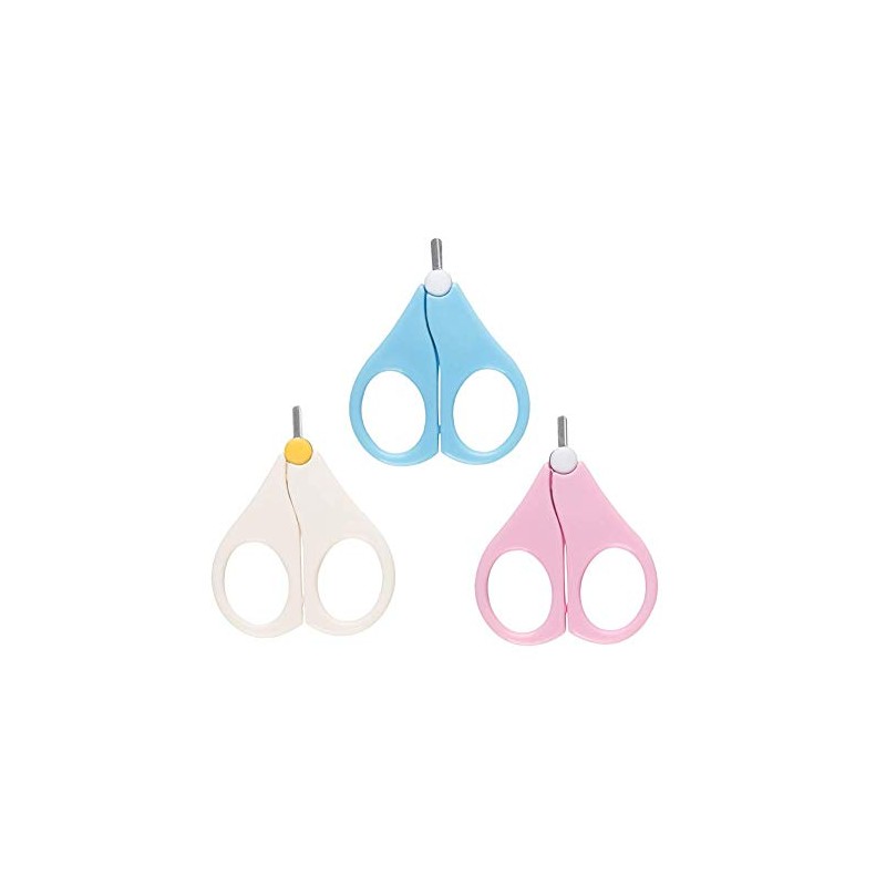 WOIWO 3PCS Children Scissors Rounded Corner Nail Clippers Practical Small