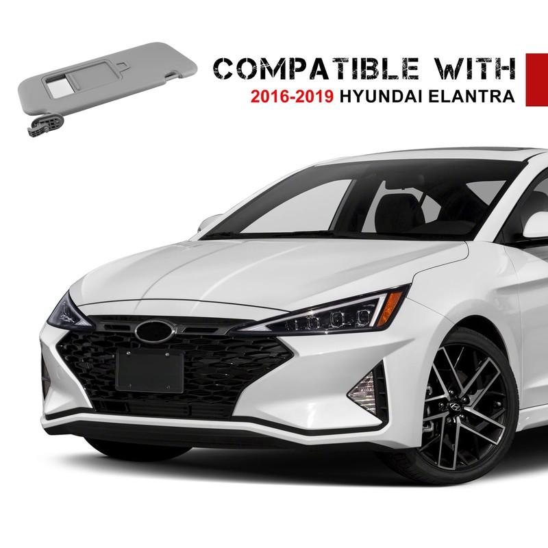 PEVAST Left Driver Side Sun Visor Compatible with Hyundai Elantra