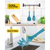 Silicone Soup Ladle and Spaghetti Spoon Set with Wooden Handle,