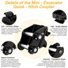 Mini Excavator Attachments Mechanical Quick Change Hitch for Small Digger