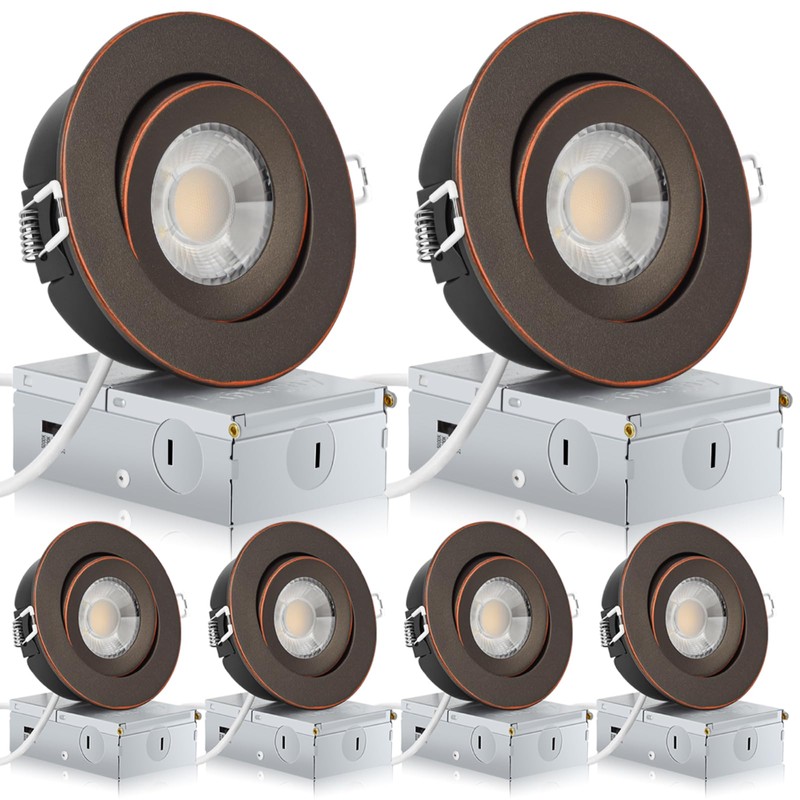 KnLnny Ware Oil Rubbed Bronze Recessed Lighting 4 Inch 6