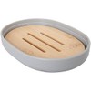 Wadiga BERILO Soap Dish with Bamboo Insert, Wood, Removable, 13