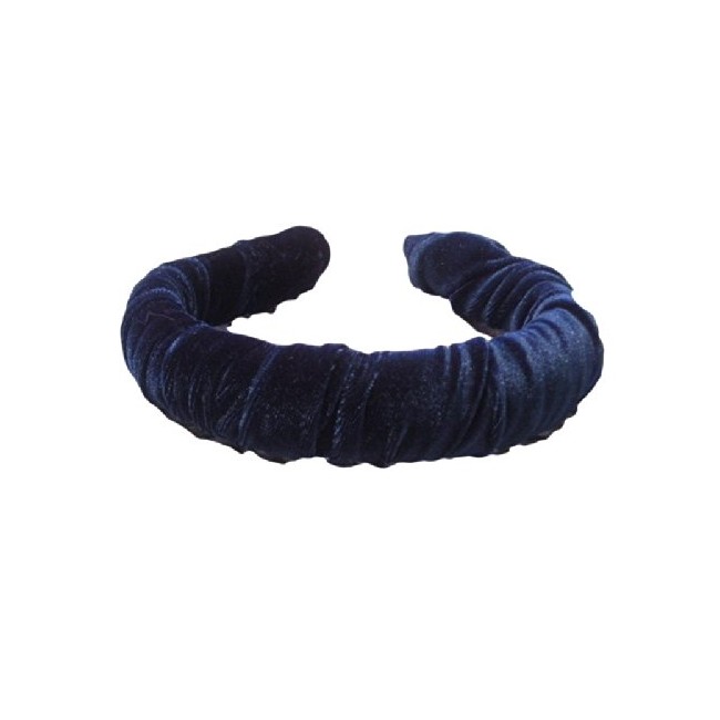 Navy Blue Velvet Headband - Made in the USA