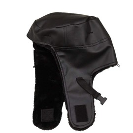 DELTAPLUS WINTER CAP Helmet Thermal Cap with Velcro & Buckle Under Chin for Secure, Black