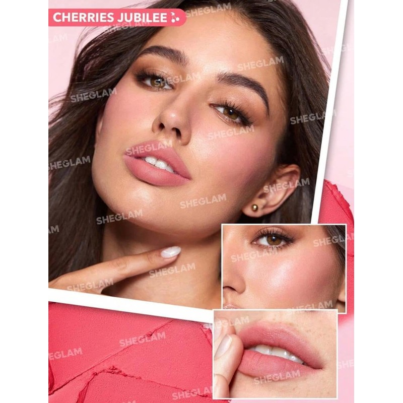 Sheglam Crema Para Labios Y Mejillas Apilables Very Cherry, Rubor