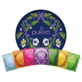 Pukka Tea Organic Mothers Day Gift Set, Herbal Tea Sampler For Everyday Wellness, 90 Tea Bags