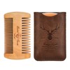 Menesia Wooden Beard Comb & Durable Case for Men Beard,