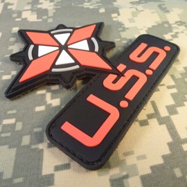 Resident Evil Op Raccoon City USS Logo Umbrella Security PVC Rubber 3D Velcro Patch