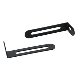 TAODAN 10PCS 73x25x15mm Black Adjustable L Shaped Corner Bracket Heavy Duty Shelf Metal Bracket for Cabinet Furniture Fixing
