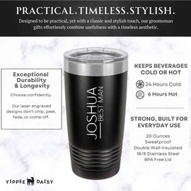 Yippee Daisy - Father of the Bride Gift from Daughter - Father of the Bride from Groom - Father In Law Wedding Gift - Custom 20 Oz Tumbler