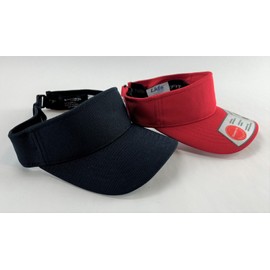 LIDS 2 Pack Lids Sun Visors 110 Mini Pique Comfort Flex-Fit Visor Caps Red & Navy