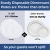 U-QE 60 Pieces White Plastic Plates for Party - Disposable