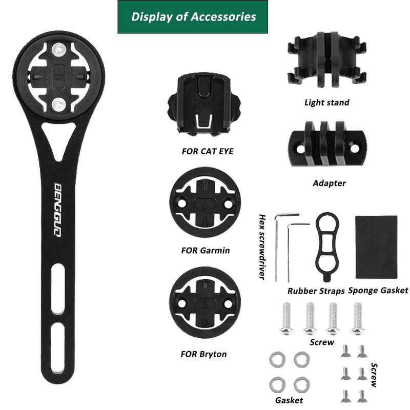 Quixotical Out Front GPS Computer Handlebar Mount, Integrated Aero Handlebar