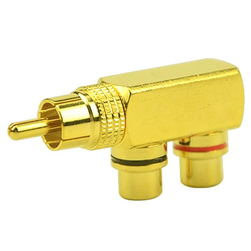 WMYCONGCONG 2 PCS RCA Splitter Adapter RCA Male to 2