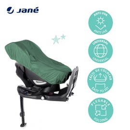 Jané Anti-thermische Abdeckung für Baby-Autositz, universale Passform, für Gruppen 0 1 2 3, für Multi-size iSize, Anti-UV, Grün